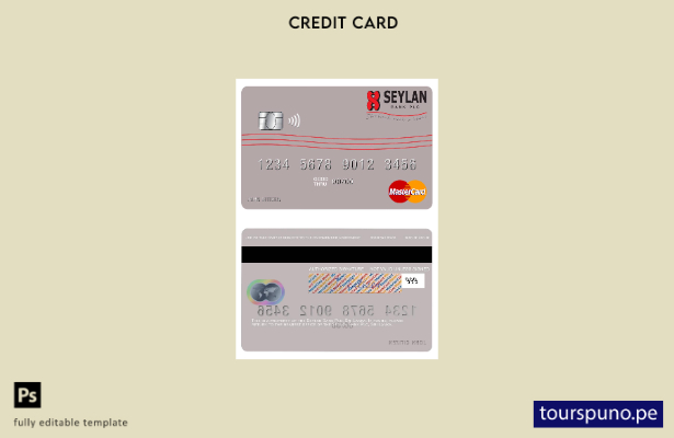 lista para imprimir plantilla de tarjeta mastercard de Sri Lanka Seylan Bank Plc